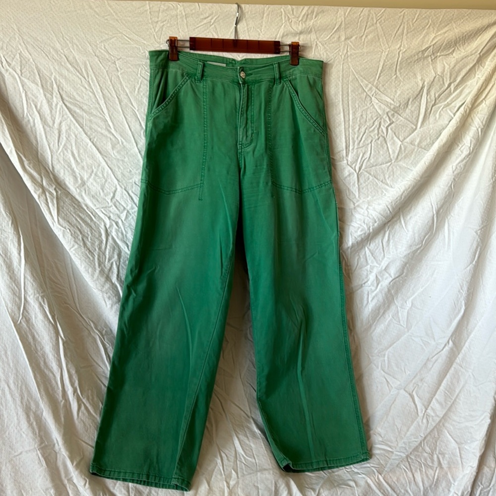 Pilcro Green high waist crop
